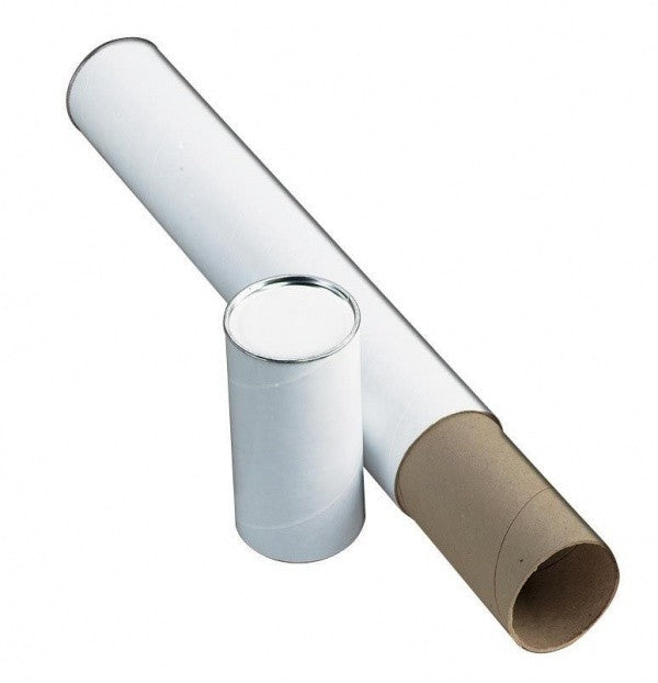 43" White Telescoping Mailing Tubes 3" ID GS Direct