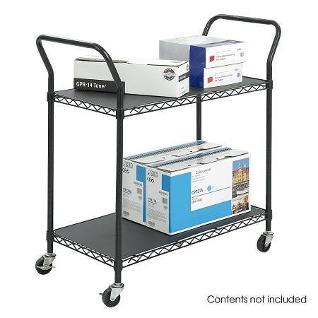 Black Wire 2 Shelf Utility Cart