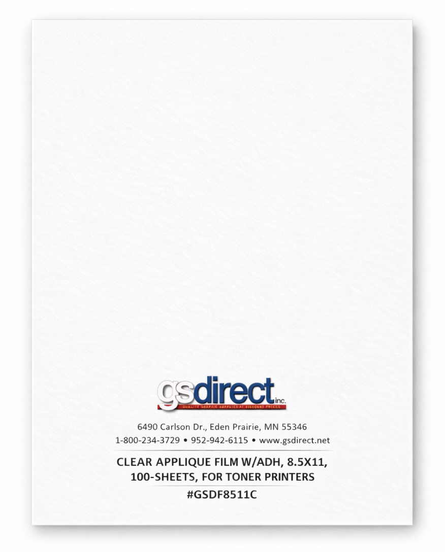 Design Applique Film with Permanent Adhesive