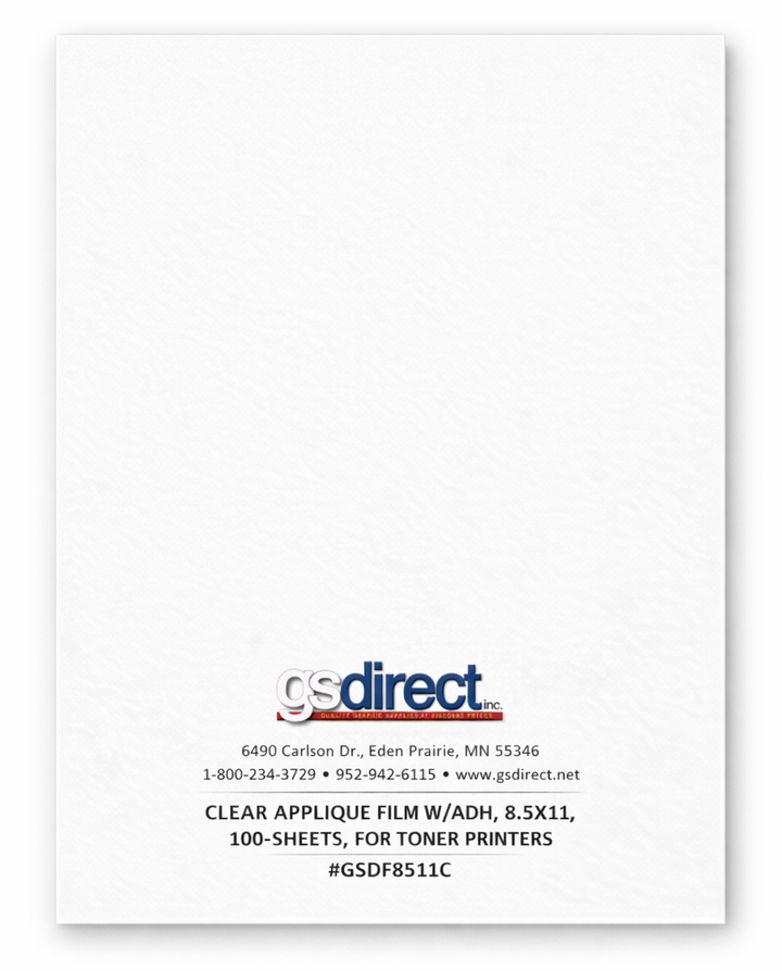 Design Applique Film with Permanent Adhesive