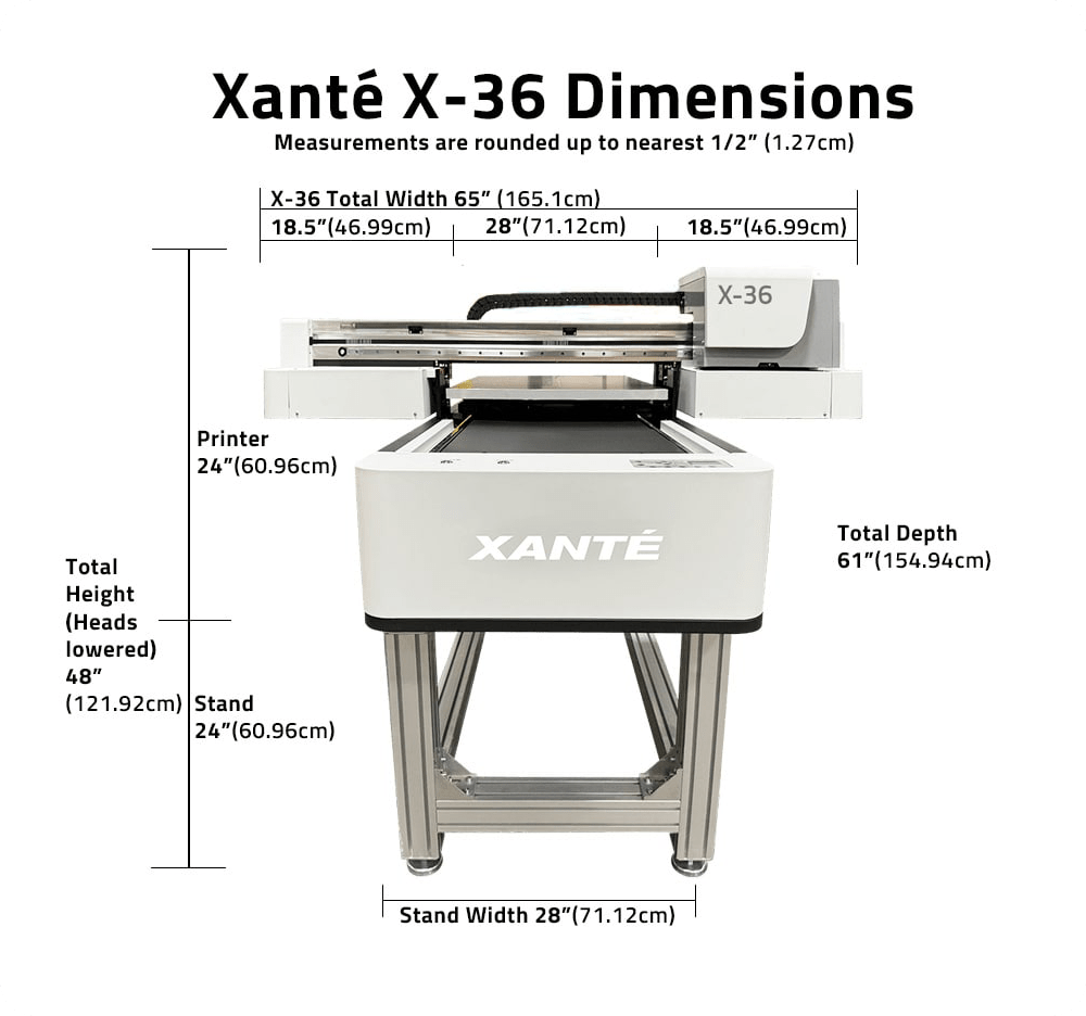 Xante X-36 UV Inkjet Flatbed Printer 24" x 36"
