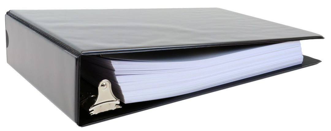 8-1/2 x 11 Black 2" D-Ring Vinyl Binder