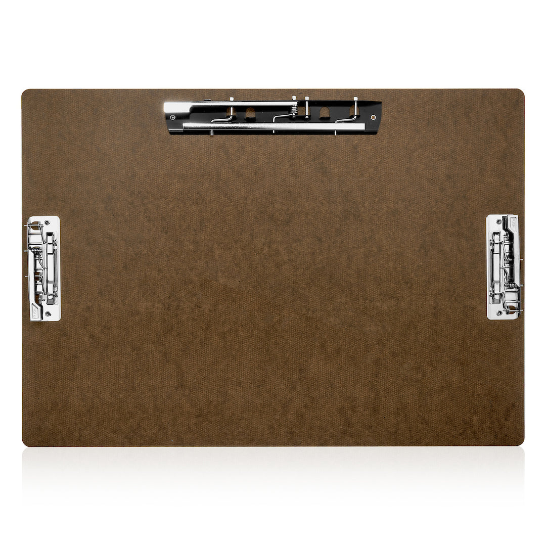 17x11 Hardboard Clipboard with One 8" Lever Operated Clip, & Two 4" Lever Operated Clips