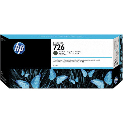 HP 726 Matte Black Ink Cartridge 300 ml