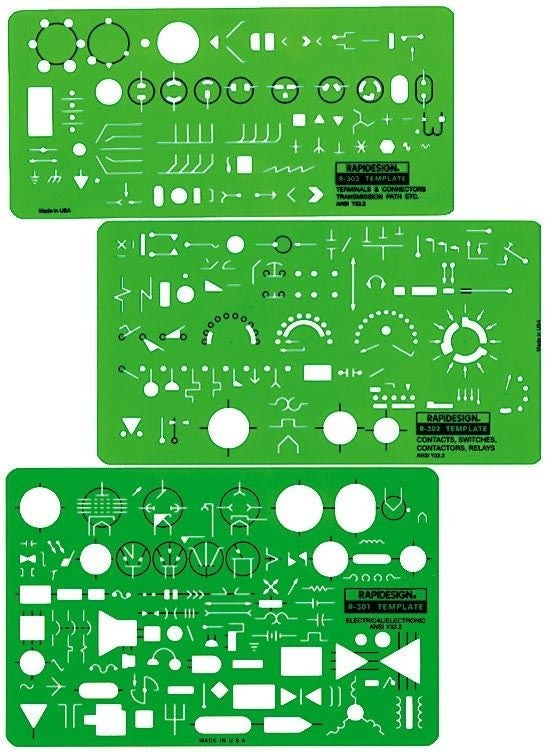 Electrical/Electronic Template Set (3)